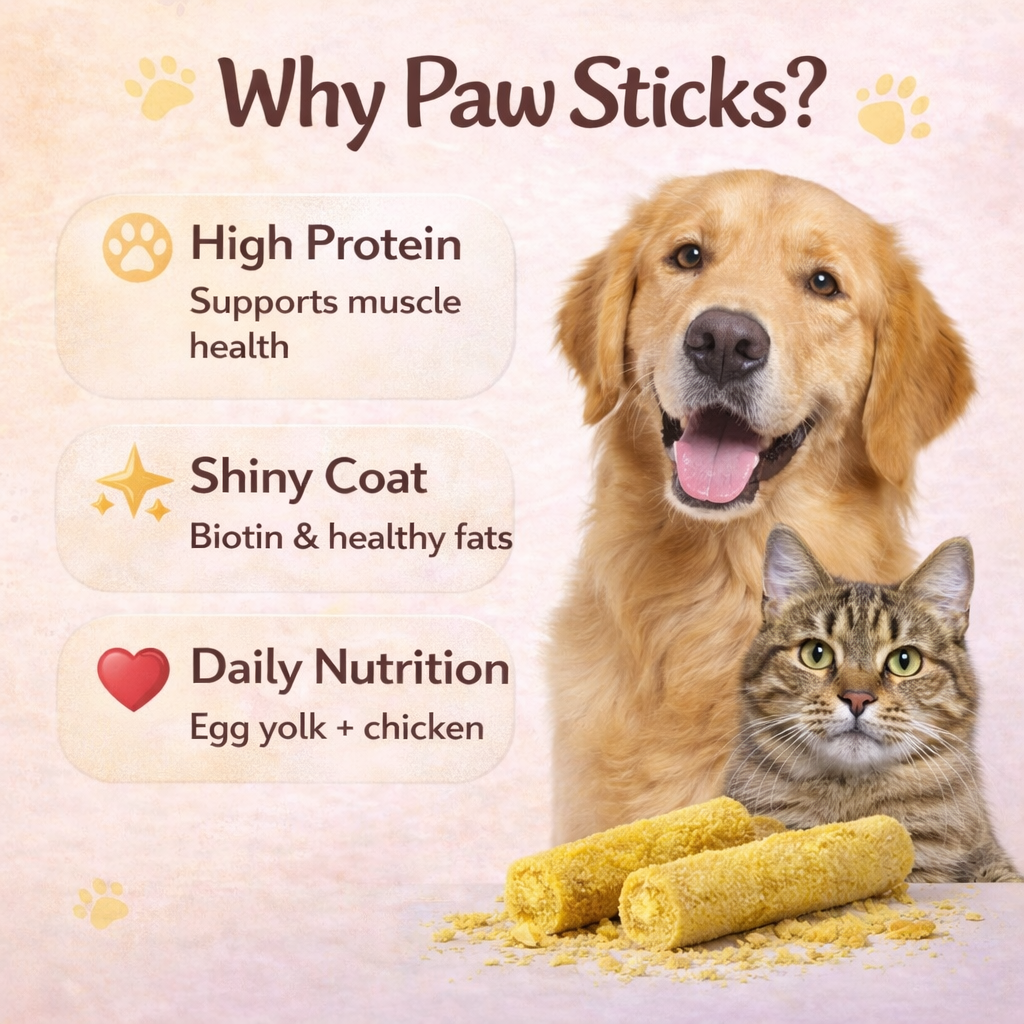 Freeze Dried Egg Yolk 100g Natural | High-Protein | Supports Skin, Coat & Immune Health Premium Nutrition for Cats & Dogs